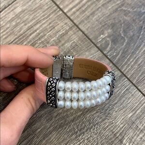 Honora Pearl Leather Cuff